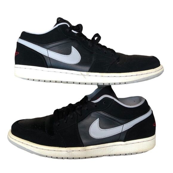 RARE 2015 Nike Air Jordan 1 Low Black Wolf Grey Size 11 - Picture 6 of 15